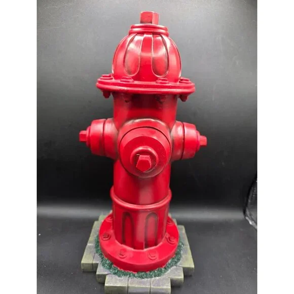 Dog Fire Hydrant Garden Statue 14" redfire hydrant for firefighter dogs open box - Picture 1 of 10